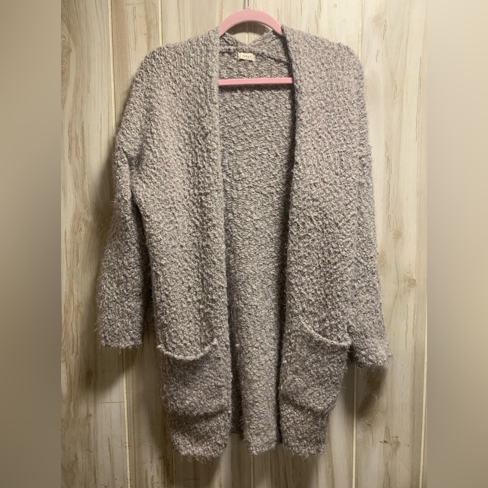 Debut Women's Textured Grey Cardigan